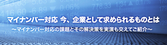 マイナンバー対応 今、企業として求められるものとは