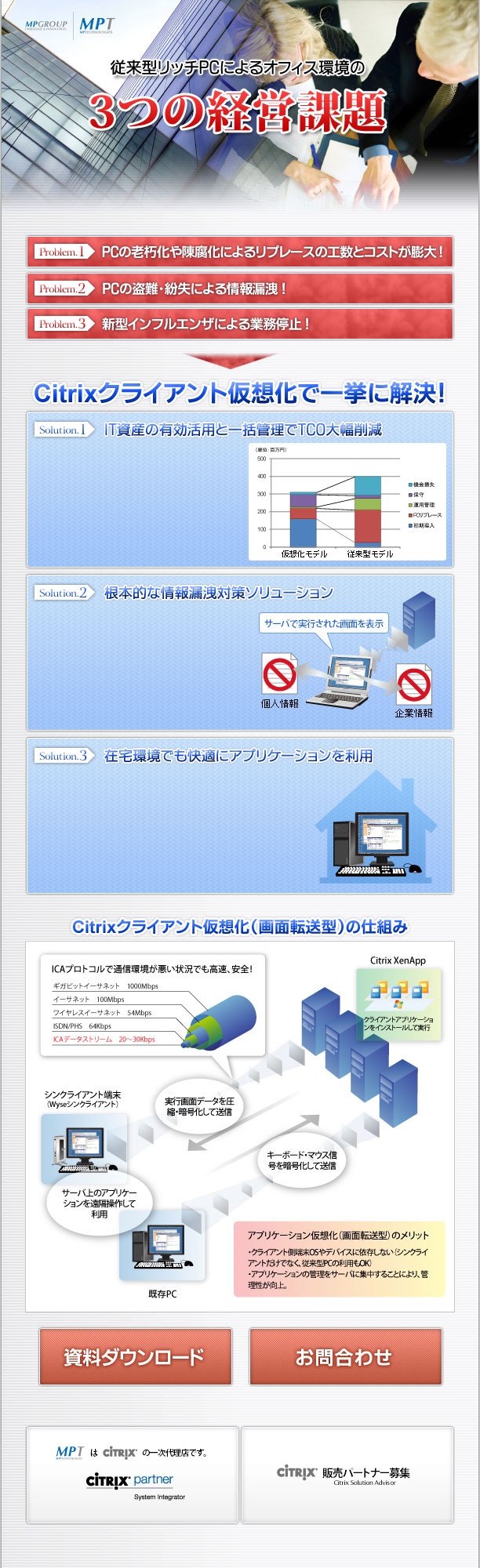 ]^b`PCɂItBX̂R̌ocۑ@`CitrixNCAgz\[Vňꋓɉ`