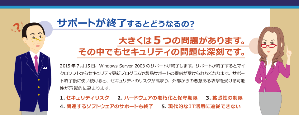 サポートが終了するとどうなるの？