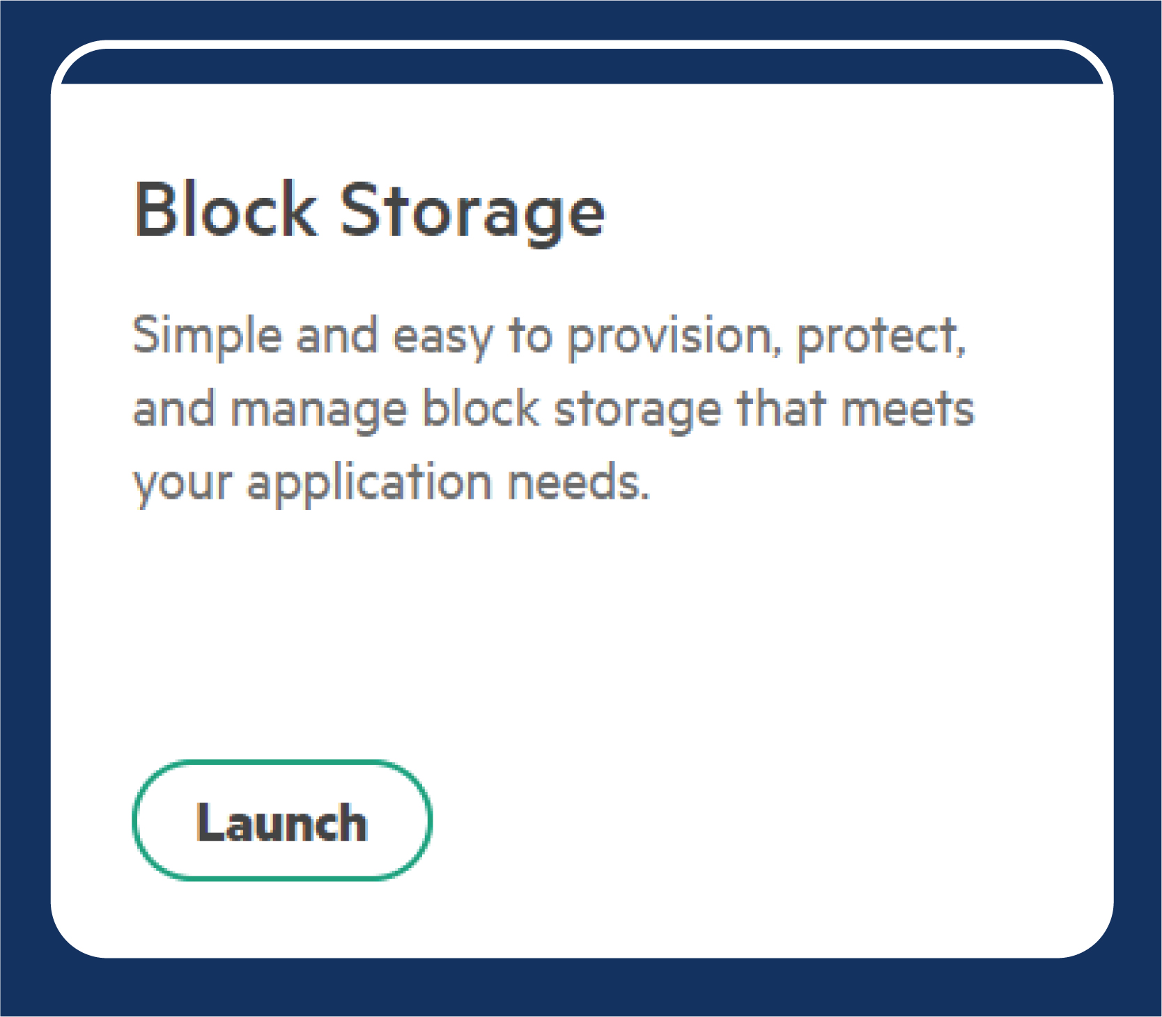 HPE GreenLake for Block Storage(IaaS)